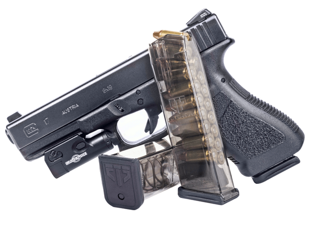 Магазин прозрачный ETS для пистолета Glock купить за 4500 руб. в интернет-магазине "Быстрый Стрелок" ☎ +7 (495) 245-0077 ☎ +7 (965) 245-0077 ✈ Быстрая доставка по Москве и России. Фото №1