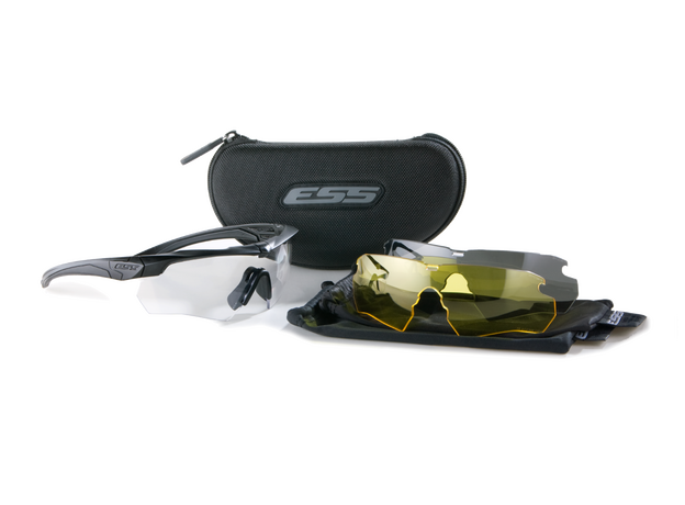 Стрелковые защитные очки ESS Crossbow 3LS с тремя линзами купить за 11550 руб. в интернет-магазине "Быстрый Стрелок" ☎ +7 (495) 245-0077 ☎ +7 (965) 245-0077 ✈ Быстрая доставка по Москве и России. Фото №1